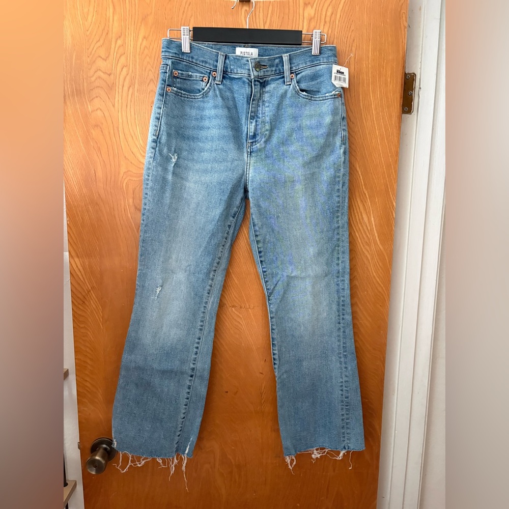 Pistola Lennon high rise slight flare Light Blue Jeans 28
